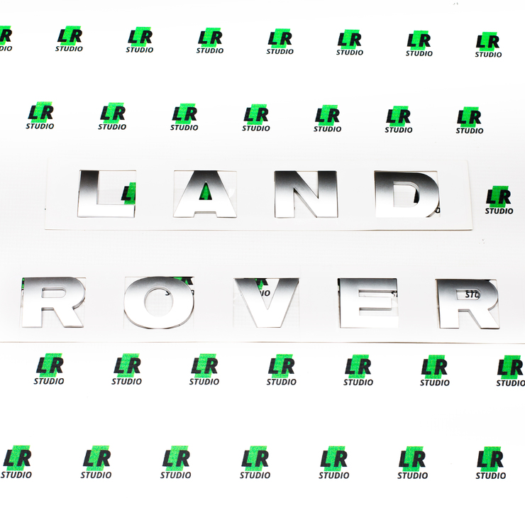 Буквы Land Rover серые 3,6см