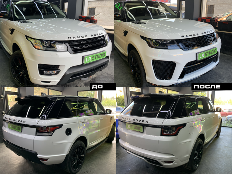 Комплект Рестайлинга Range Rover Sport 2014-2017 в 2018 SVR с оптикой