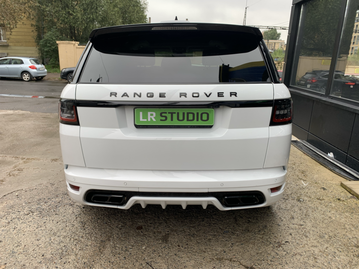 Комплект Рестайлинга Range Rover Sport 2014-2017 в 2018 SVR с оптикой